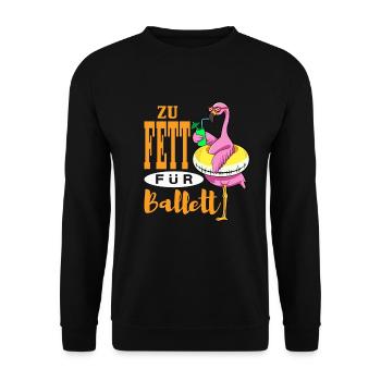 Zu Fett Für Ballett - Unisex Pullover - Schwarz - Vorne - Alina (178cm) & Michal (187cm)