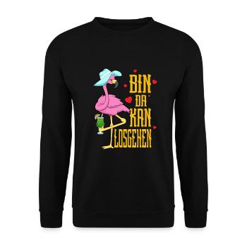 Bin Da Kann Losgehen - Unisex Pullover - Schwarz - Vorne - Alina (178cm) & Michal (187cm)