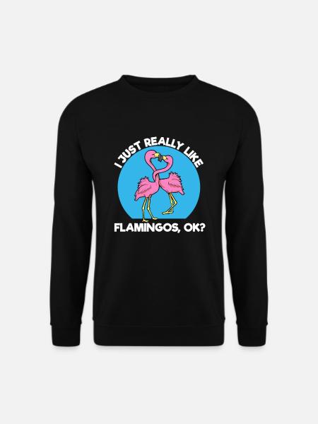 Flamingo Lustig Party Geschenk - Unisex Pullover - Schwarz