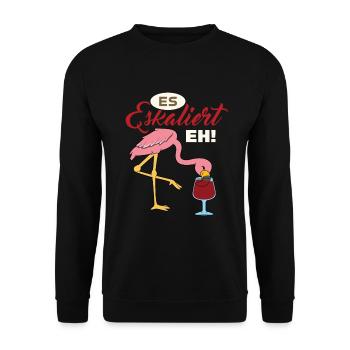 Es Eskaliert Eh - Unisex Pullover - Schwarz - Vorne - Alina (178cm) & Michal (187cm)