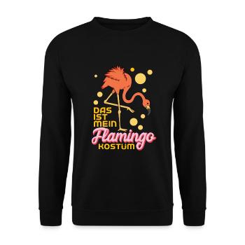 Das Ist Mein Flamingo Kostüm - Unisex Pullover - Schwarz - Vorne - Alina (178cm) & Michal (187cm)