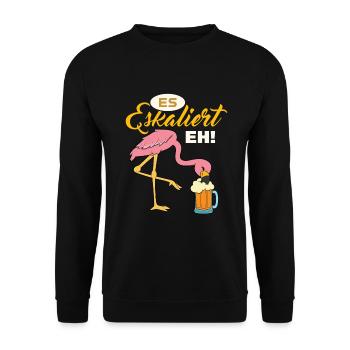 Es Eskaliert Eh - Unisex Pullover - Schwarz - Vorne - Alina (178cm) & Michal (187cm)