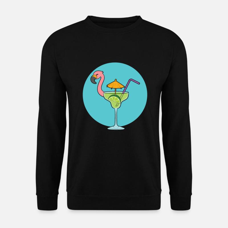 Flamingo Cocktail - Unisex Pullover - Schwarz