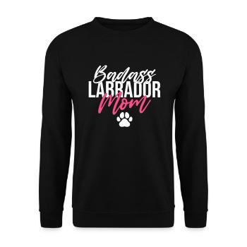 Labrador Liebhaber Geschenke - Unisex Pullover - Schwarz - Vorne - Alina (178cm) & Michal (187cm)