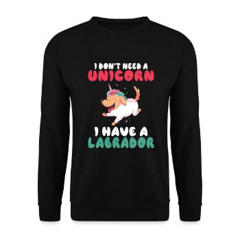 Cadeaux amoureux du Labrador - Sweat-shirt Unisexe - noir - Devant - Alina (178cm) & Michal (187cm)