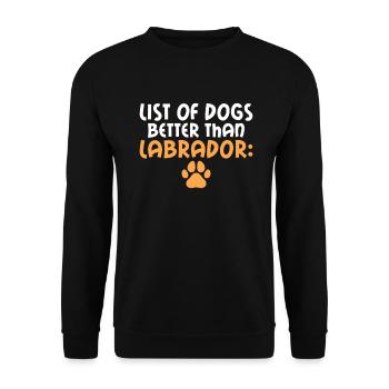 Cadeaux amoureux du Labrador - Sweat-shirt Unisexe - noir - Devant - Alina (178cm) & Michal (187cm)
