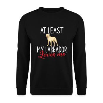 Labrador Lover Gifts - Unisex Sweatshirt - black - Front - Alina (178cm) & Michal (187cm)