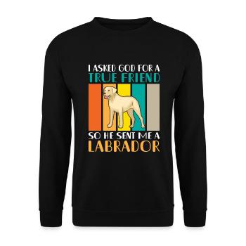 Cadeaux amoureux du Labrador - Sweat-shirt Unisexe - noir - Devant - Alina (178cm) & Michal (187cm)