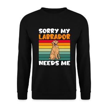 Cadeaux amoureux du Labrador - Sweat-shirt Unisexe - noir - Devant - Alina (178cm) & Michal (187cm)