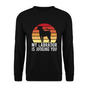 Cadeaux amoureux du Labrador - Sweat-shirt Unisexe - noir - Devant - Alina (178cm) & Michal (187cm)