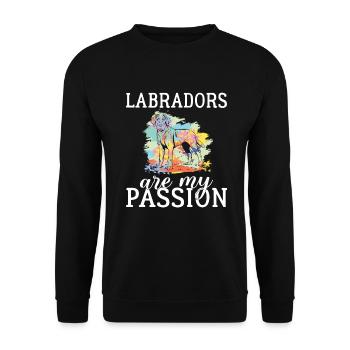 Cadeaux amoureux du Labrador - Sweat-shirt Unisexe - noir - Devant - Alina (178cm) & Michal (187cm)