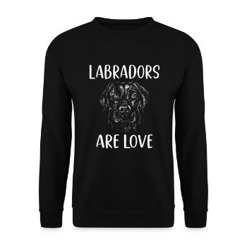 Cadeaux amoureux du Labrador - Sweat-shirt Unisexe - noir - Devant - Alina (178cm) & Michal (187cm)