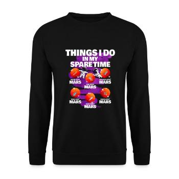 Mars - Unisex Sweatshirt - black - Front - Alina (178cm) & Michal (187cm)