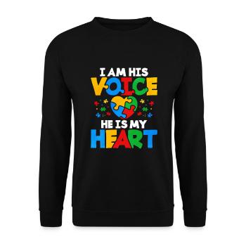 Cadeau autisme autisme - Sweat-shirt Unisexe - noir - Devant - Alina (178cm) & Michal (187cm)