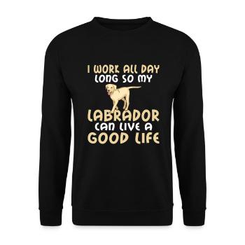 Cadeaux amoureux du Labrador - Sweat-shirt Unisexe - noir - Devant - Alina (178cm) & Michal (187cm)