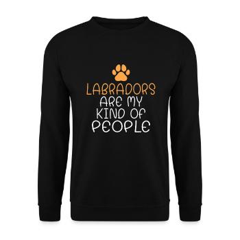 Cadeaux amoureux du Labrador - Sweat-shirt Unisexe - noir - Devant - Alina (178cm) & Michal (187cm)