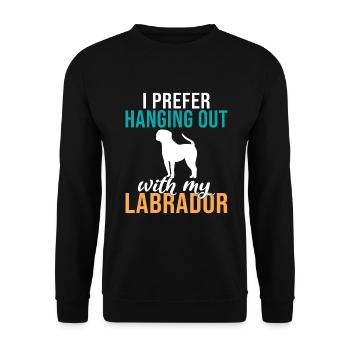 Cadeaux amoureux du Labrador - Sweat-shirt Unisexe - noir - Devant - Alina (178cm) & Michal (187cm)
