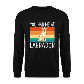 Cadeaux amoureux du Labrador - Sweat-shirt Unisexe - noir - Devant - Alina (178cm) & Michal (187cm)