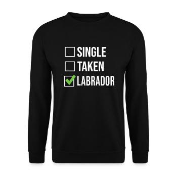 Labrador Liebhaber Geschenke - Unisex Pullover - Schwarz - Vorne - Alina (178cm) & Michal (187cm)