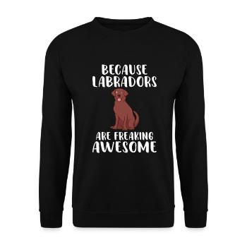 Cadeaux amoureux du Labrador - Sweat-shirt Unisexe - noir - Devant - Alina (178cm) & Michal (187cm)