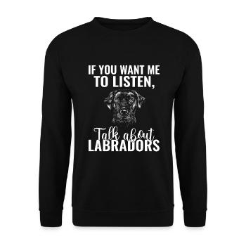 Cadeaux amoureux du Labrador - Sweat-shirt Unisexe - noir - Devant - Alina (178cm) & Michal (187cm)
