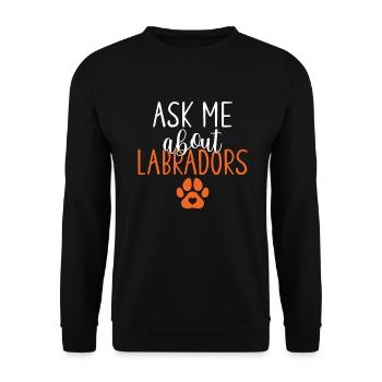 Cadeaux amoureux du Labrador - Sweat-shirt Unisexe - noir - Devant - Alina (178cm) & Michal (187cm)