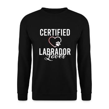 Cadeaux amoureux du Labrador - Sweat-shirt Unisexe - noir - Devant - Alina (178cm) & Michal (187cm)