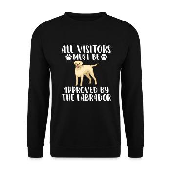 Labrador Liebhaber Geschenke - Unisex Pullover - Schwarz - Vorne - Alina (178cm) & Michal (187cm)
