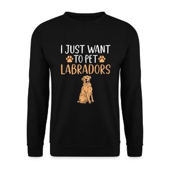 Cadeaux amoureux du Labrador - Sweat-shirt Unisexe - noir - Devant - Alina (178cm) & Michal (187cm)