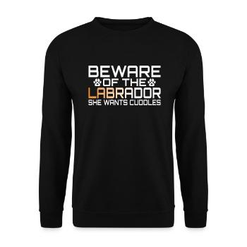 Cadeaux amoureux du Labrador - Sweat-shirt Unisexe - noir - Devant - Alina (178cm) & Michal (187cm)