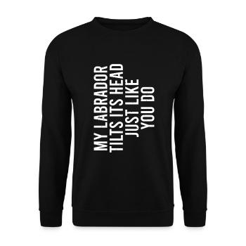 Cadeaux amoureux du Labrador - Sweat-shirt Unisexe - noir - Devant - Alina (178cm) & Michal (187cm)
