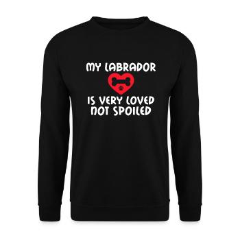 Labrador Liebhaber Geschenke - Unisex Pullover - Schwarz - Vorne - Alina (178cm) & Michal (187cm)