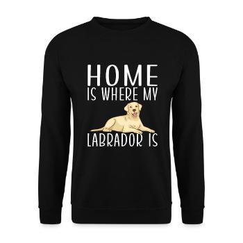 Labrador Liebhaber Geschenke - Unisex Pullover - Schwarz - Vorne - Alina (178cm) & Michal (187cm)