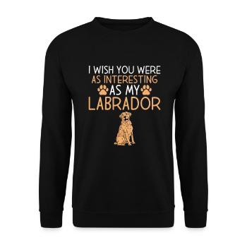 Labrador Liebhaber Geschenke - Unisex Pullover - Schwarz - Vorne - Alina (178cm) & Michal (187cm)