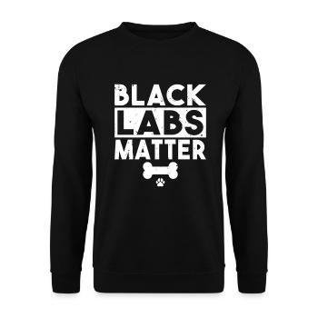 Labrador Liebhaber Geschenke - Unisex Pullover - Schwarz - Vorne - Alina (178cm) & Michal (187cm)