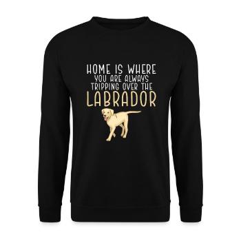 Labrador Liebhaber Geschenke - Unisex Pullover - Schwarz - Vorne - Alina (178cm) & Michal (187cm)