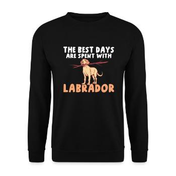Cadeaux amoureux du Labrador - Sweat-shirt Unisexe - noir - Devant - Alina (178cm) & Michal (187cm)