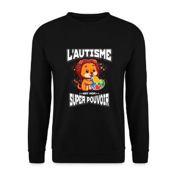 Cadeau autisme autisme - Sweat-shirt Unisexe - noir - Devant - Alina (178cm) & Michal (187cm)