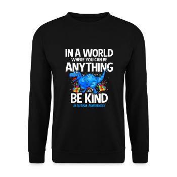 Autism Autism Gift - Unisex Sweatshirt - black - Front - Alina (178cm) & Michal (187cm)