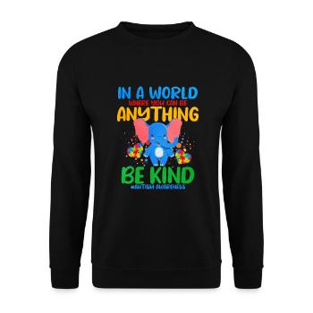 Cadeau autisme autisme - Sweat-shirt Unisexe - noir - Devant - Alina (178cm) & Michal (187cm)