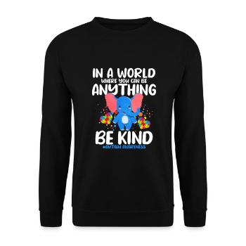 Autism Autism Gift - Unisex Sweatshirt - black - Front - Alina (178cm) & Michal (187cm)