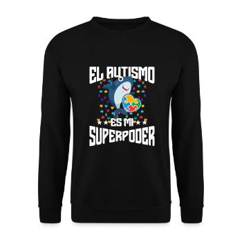 Cadeau autisme autisme - Sweat-shirt Unisexe - noir - Devant - Alina (178cm) & Michal (187cm)