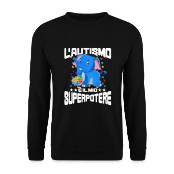 Cadeau autisme autisme - Sweat-shirt Unisexe - noir - Devant - Alina (178cm) & Michal (187cm)