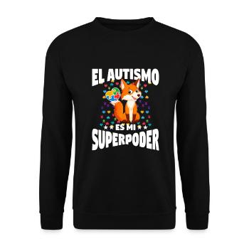 Autism Autism Gift - Unisex Sweatshirt - black - Front - Alina (178cm) & Michal (187cm)