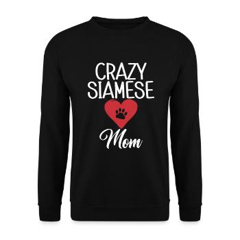Cadeaux de chat siamois - Sweat-shirt Unisexe - noir - Devant - Alina (178cm) & Michal (187cm)