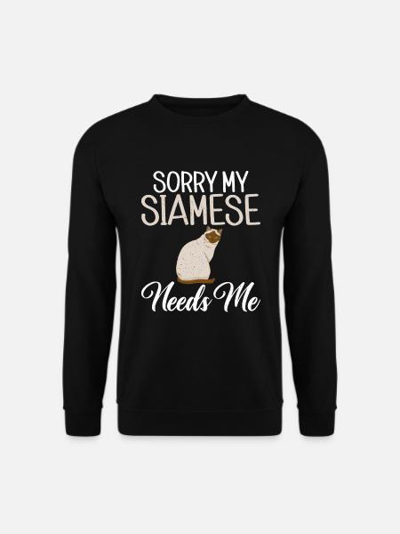 Siamesische Katze Geschenke - Unisex Pullover - Schwarz