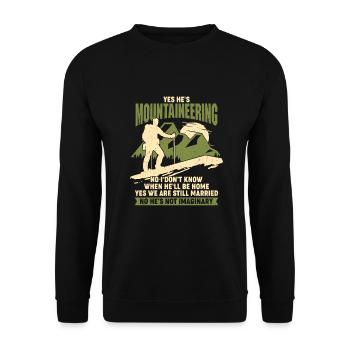 Mountaineering Mountaineer Wife Couple Gift - Unisex Pullover - Schwarz - Vorne - Alina (178cm) & Michal (187cm)