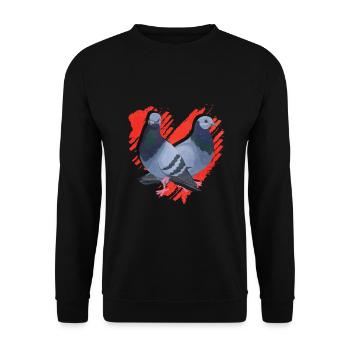 Taube - Unisex Pullover - Schwarz - Vorne - Alina (178cm) & Michal (187cm)