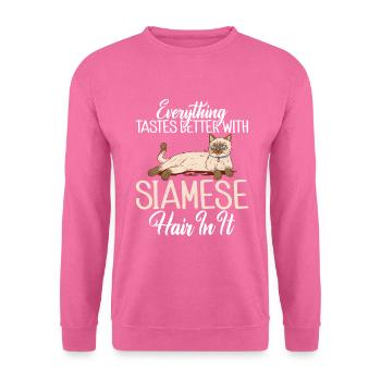 Siamesische Katze Geschenke - Unisex Pullover - Pink - Vorne