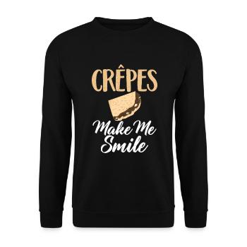 Siamesische Katze Geschenke - Unisex Pullover - Schwarz - Vorne - Alina (178cm) & Michal (187cm)